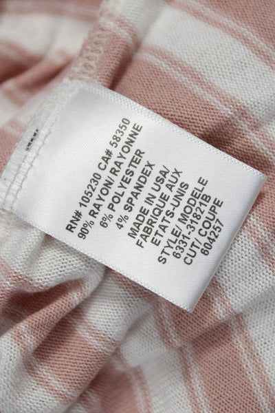 Soft Joie Women Blouson Dress Pink Striped Scoop Neck Short Sleeve Size XS