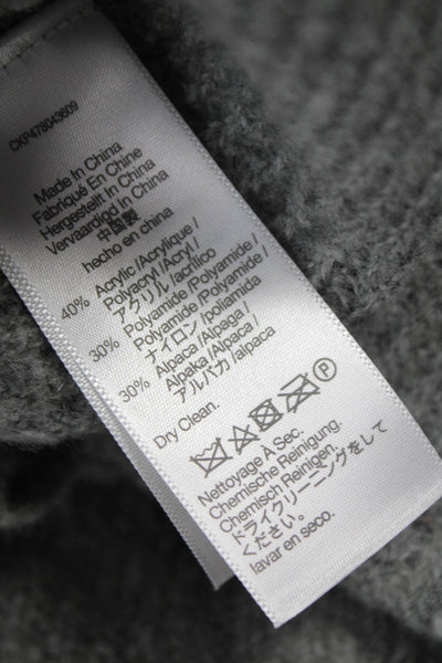 Madewell Women V Neck Sleeveless Vest Gray Acrylic Solid Fall Size S