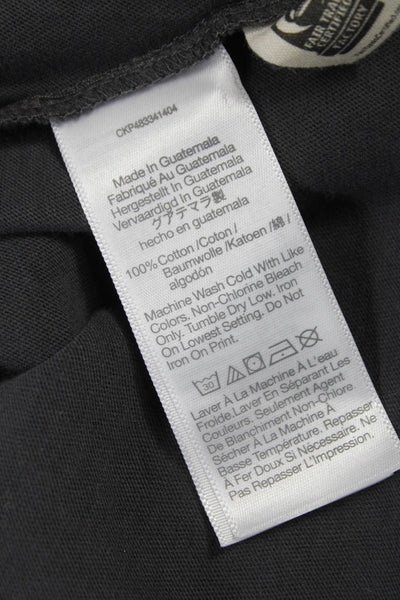 Madewell Women Basic Gray Cotton Crew Neck Short Sleeve T-Shirt Size 2XS