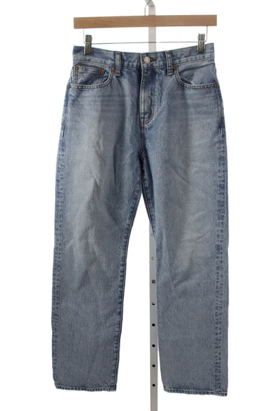 Madewell Womens Straight Jeans Blue High Rise Petite Size 26