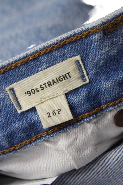 Madewell Womens Straight Jeans Blue High Rise Petite Size 26