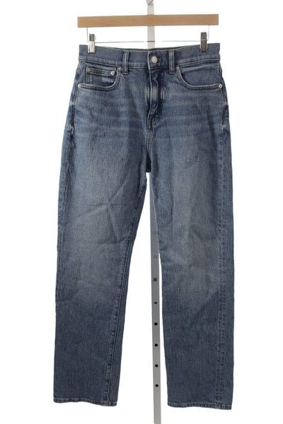 Madewell Womens Straight Jeans Blue High Rise Cotton 29in Inseam Size 26