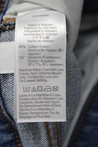 Madewell Womens Straight Jeans Blue High Rise Cotton 29in Inseam Size 26