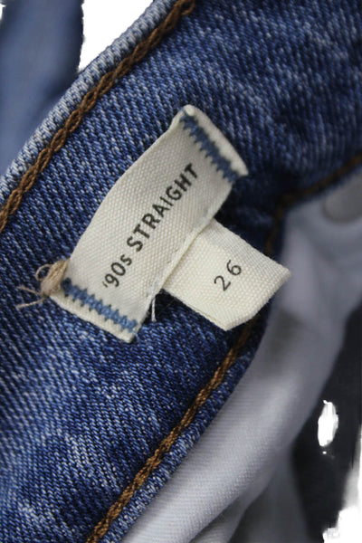 Madewell Womens Straight Jeans Blue High Rise Cotton 29in Inseam Size 26