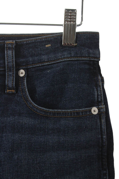 Madewell Womens Straight Jeans Blue High Rise Button Fly 28 Inseam Size 25