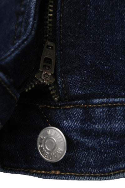 Madewell Womens Straight Jeans Blue High Rise Button Fly 28 Inseam Size 25