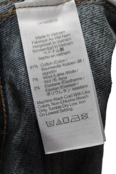 Madewell Womens Straight Jeans Blue High Rise Button Fly 28 Inseam Size 25
