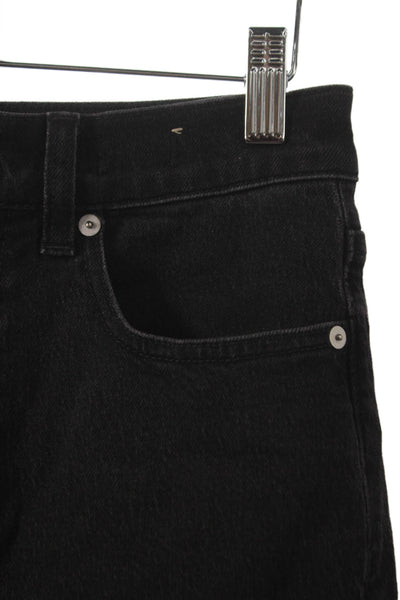 Madewell Women Black High Rise Straight Jeans Cotton Size 26