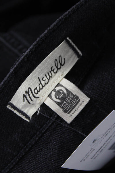 Madewell Women Black High Rise Straight Jeans Cotton Size 26