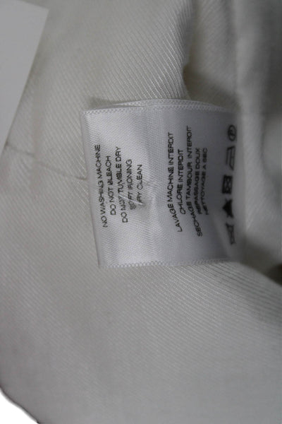 IRO Jeans Womens Bomber Jacket Ivory Wool Blend Zip Size 36