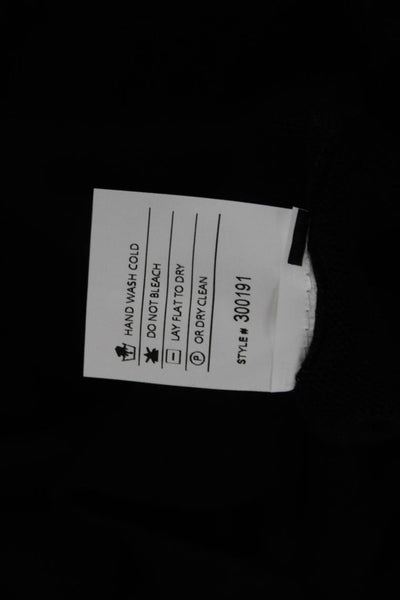 Repeat Women Sweater Dress Black 100% Wool Crew Neck Long Sleeve Size XS