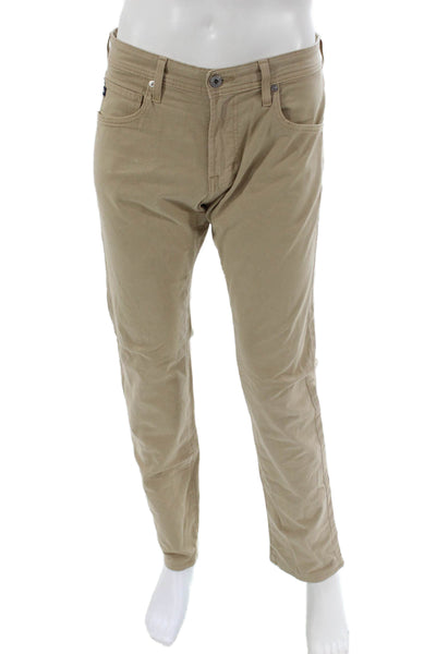 AG Adriano Goldschmied Mens Chino Pants Beige Cotton Size 33