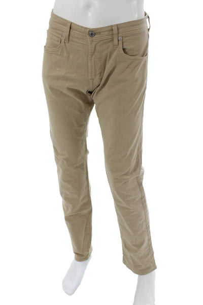 AG Adriano Goldschmied Mens Chino Pants Beige Cotton Size 33