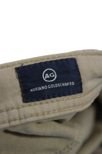 AG Adriano Goldschmied Mens Chino Pants Beige Cotton Size 33