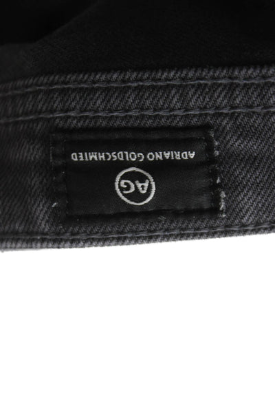 AG Adriano Goldschmied Mens Straight Gray Cotton Blend Jeans Size 33