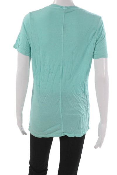 Monrow Women Basic Scoop Neck Short Sleeve T-Shirt Green Supima Modal Size M