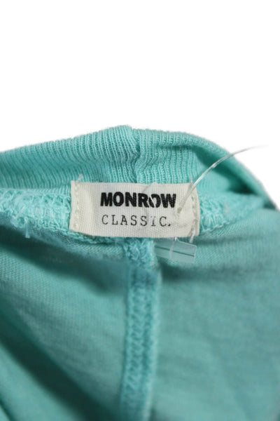 Monrow Women Basic Scoop Neck Short Sleeve T-Shirt Green Supima Modal Size M