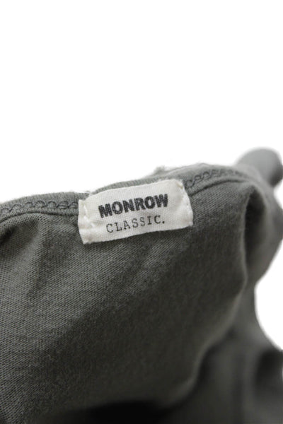 Monrow Womens Basic Tank Scoop Neck Cotton Sleeveless Green Size L