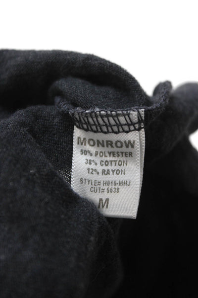 Monrow Womens Basic V-Neck Gray Short Sleeve T-Shirt Size M