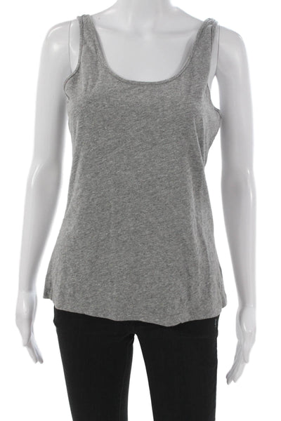 Monrow Women Basic Sleeveless Scoop Neck Tank Gray Size L