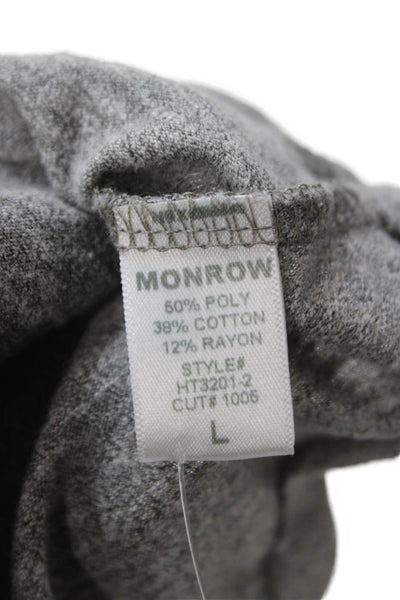 Monrow Women Basic Sleeveless Scoop Neck Tank Gray Size L