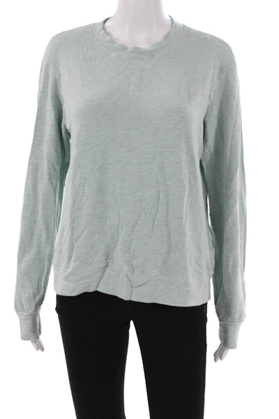 Monrow Womens Pullover Sweatshirt Green Crew Neck Long Sleeve Size L