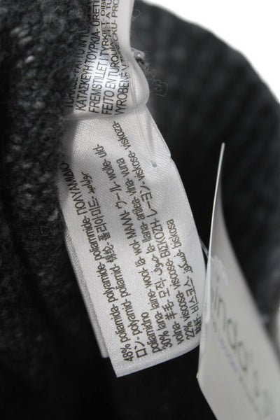 Zara Women High Neck Sleeveless Pullover Sweater Gray Polyamide Size M