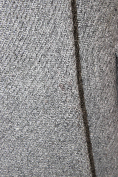 Zara Women Basic Jacket Gray Wool Blend Snap Long Sleeve Size S