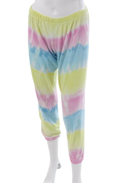 Spiritual Gangster Womens Multicolor Tie Dye Jogger Pants Pull On Size XS