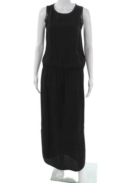 Vince Womens Blouson Silk Sleeveless Full Length Black Dress Size XS