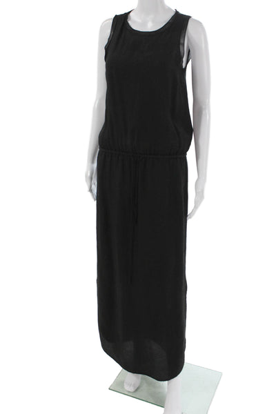 Vince Womens Blouson Silk Sleeveless Full Length Black Dress Size XS