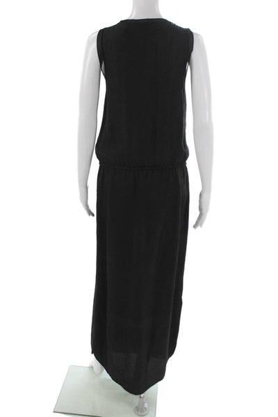 Vince Womens Blouson Silk Sleeveless Full Length Black Dress Size XS