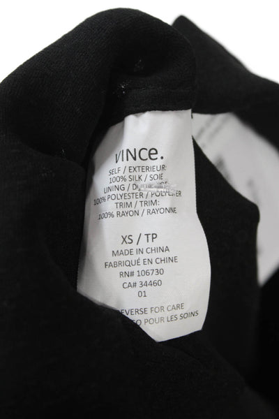 Vince Womens Blouson Silk Sleeveless Full Length Black Dress Size XS