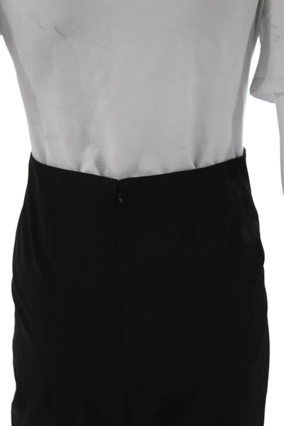 Theory Women Straight Pencil Skirt Black 96% Virgin Wool Size 00