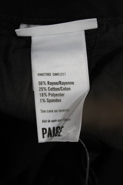 Paige Black Label Womens Cropped Black Pants Size 24