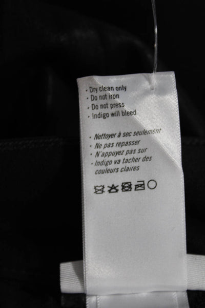 Paige Black Label Womens Cropped Black Pants Size 24