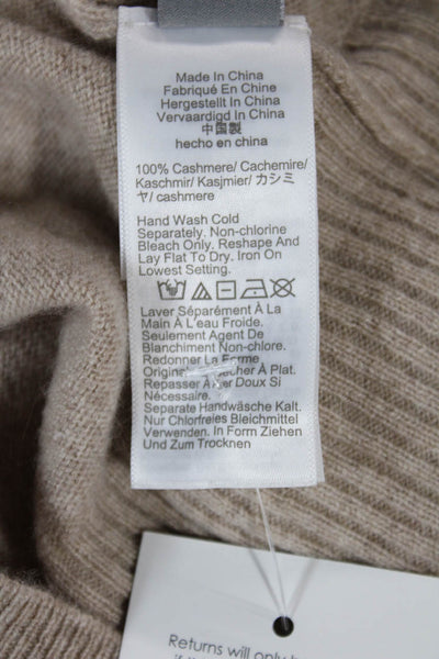 J Crew Womens Beige 100% Cashmere Crewneck Pullover Sweater Long Sleeve Size XS