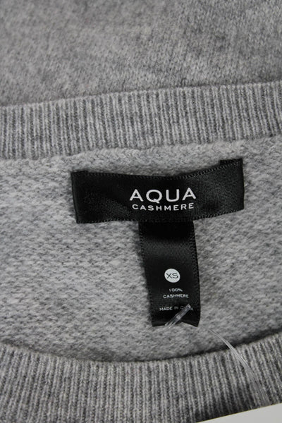 Aqua Cashmere Womens Gray Crew Neck Long Sleeve Pullover Sweater Size XS