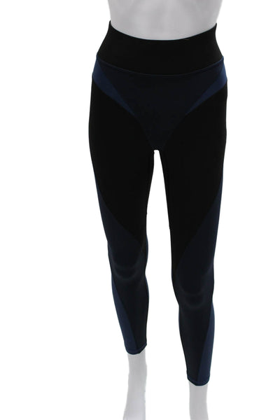 Michi Women Black Compression Leggings Sporty Colorblock Size 2XS