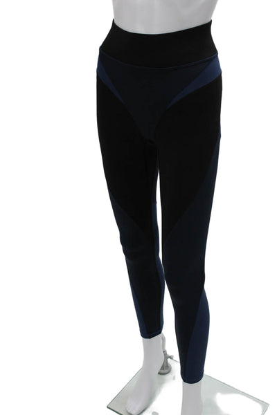 Michi Women Black Compression Leggings Sporty Colorblock Size 2XS