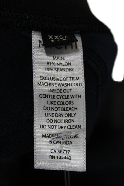 Michi Women Black Compression Leggings Sporty Colorblock Size 2XS