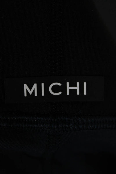 Michi Women Black Compression Leggings Sporty Colorblock Size 2XS
