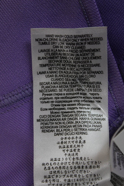 Herve By Herve Leger Women Cropped Purple Tank Scoop Neck Zip Size XS