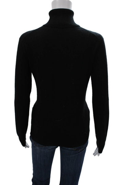 Vince Womens 100% Cashmere Turtleneck Pullover Sweater Black Long Sleeve Size XS