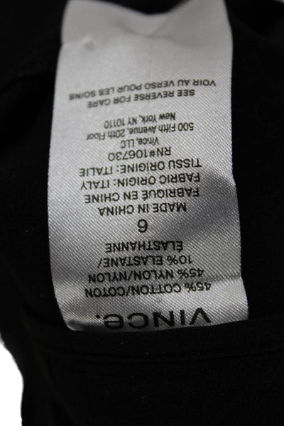 Vince Women Dress Pants Black Cotton Zip Closure Size 6