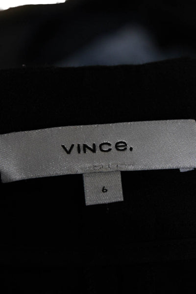 Vince Women Dress Pants Black Cotton Zip Closure Size 6