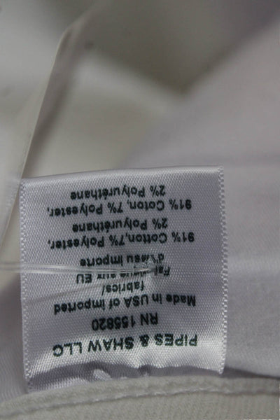 Veronica Beard Women Cropped High Rise White Cotton Jeans Size 28