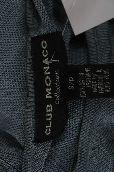 Club Monaco Womens Basic Rayon Crew Neck Long Sleeve T-Shirt Green Size S
