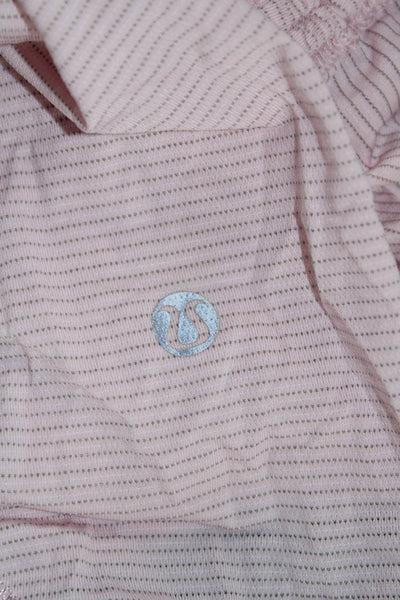 Lululemon Womens Pink Striped Scoop Neck Sleeveless Pullover Tank Size S