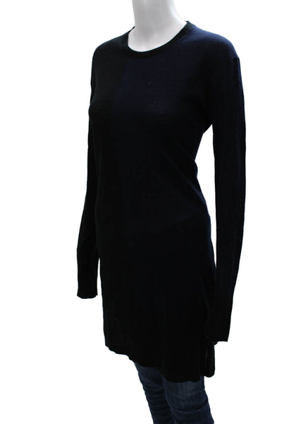 Urban Zen Womens Sweater Dress Black Cashmere Colorblock Long Sleeve Size S